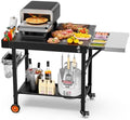 Pizza Oven Table for Ooni, Ninja & Blackstone, Wheeled Grill Cart by EsFrondo