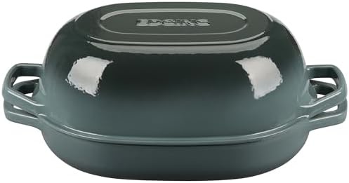 EDGING CASTING Enameled Cast Iron Oval Dutch Oven Pot with Lid, Dutch Oven for Sourdough Bread Baking, Bread Oven, Bread Dutch Oven, Oval Bread Pan, 7qt, Slateblue - Image 7