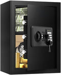 3.4 Cubic Home Safe Fireproof Waterproof, Fire Safe Box for Home with Digital Keypad, Key Lock and Alarm System, Anti-theft Security Safes Water and Fireproof for Document Medicine Money Valuables by DigitalHomeSecuritySafeBox