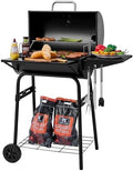 Royal Gourmet CC1624 Barrel Charcoal Grill with Side and Front Shelves by RoyalGourmetCorp