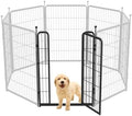 FXW Add-On Gate Panel for Outdoor Dog Playpen, 40" H, Black, Patented by FXW