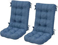 SERWALL HDPE Outdoor Rocking Cushion Set of 2, Navy by SERWALL