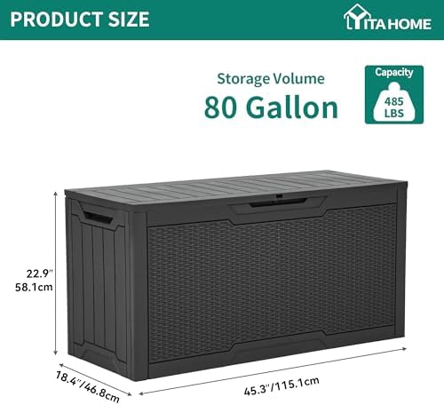 YITAHOME 80 Gallon Outdoor Storage Box - Image 6