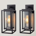 14" Double Cage Outdoor Wall Light, 2Pack Exterior Lantern Sconce by ZMKMOK