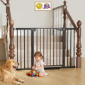Cumbor 29.7-51.5 in Extra Wide Baby Gate for Stairs, Dog Gate Indoor Black by Cumbor