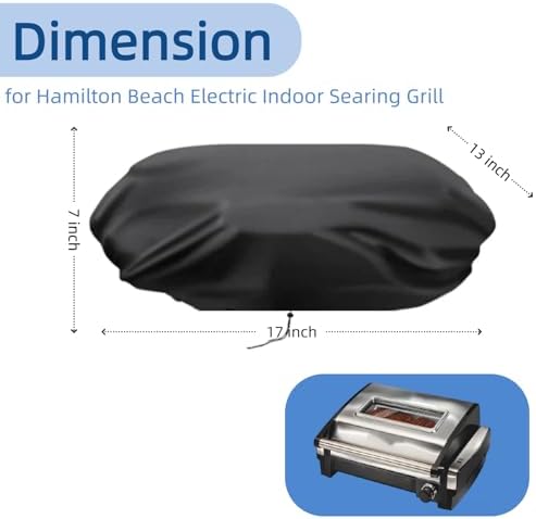 Mini Gas Grill Cover for Hamilton Beach Electric Indoor Searing Griddle - Image 2