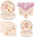 250Pcs Fall Farm Chicken Party Decorations for Girls Baby Shower Serves 50 by Greencian