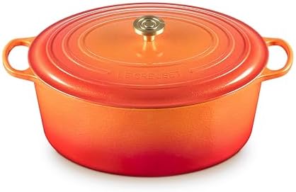 Le Creuset Enameled Cast Iron Oval Dutch Oven, 15.5 qt., Flamme Doree by Unknown