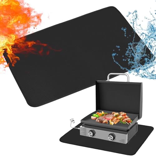 Grill Mat for Blackstone Griddle Accessories 17in & 22in, 31 x 24 x 0.02in by TOHONFOO