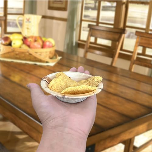 Raj Bamboo Disposable Heavy Duty 5" Square Bowls 25 Pack - Image 4