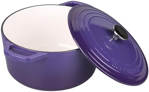 VORRINGARD Enameled Cast Iron Dutch Oven Pot with Lid, for Bread Baking, Round Bread Oven- include Sourdough Bread Baking Supplies Set, 4.5QT, Purple - Image 5