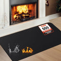 Fireproof Fireplace Rug for Home Protection, 2'8'' x 1'4'' x 0.04'', Black by TOHONFOO