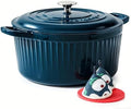 SENSARTE 6.5QT Enameled Cast Iron Dutch Oven Pot with Lid&Cotton Potholders by SENSARTE