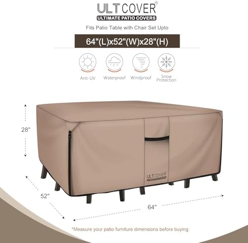 ULTCOVER Waterproof Patio Furniture Cover 64L x 52W in - Image 2