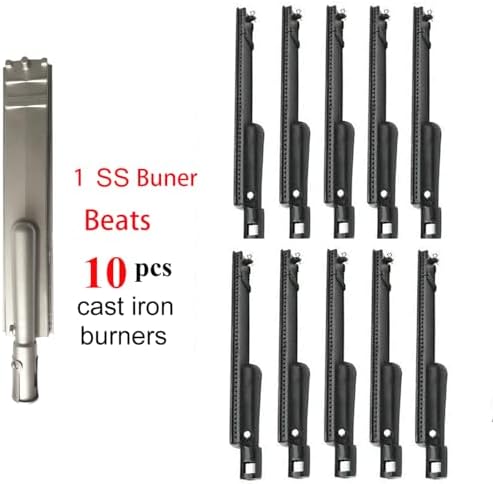 4 Pack Heavy Duty Cast Stainless Steel Grill Burner for Bull, Grill Replacement Parts for Bull, Cal Flame, Lion, Blaze, Turbo, Beefeater, Thermos, Char Broil, Jenn Air, Nexgrill - Image 2