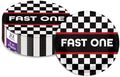 Fast One Racing First Birthday - 32 Piece Disposable Party Supplies - Decorations for Race Car Boy's 1st Birthday Round Party Plates - Large 9" Paper Plates In Bulk by BirthdayGalore