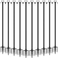 AILBTON 10Ft Exterior Light Poles 10 Pack, Durable Metal String Light Posts for Outdoor Use, Equipped with Fixed Brackets for Yard, Terrace, Backyard and Garden Lighting Decor by AILBTON