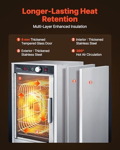 VEVOR Commercial Electric Food Warmer 5 Tier Transparent Single-Door - Image 4