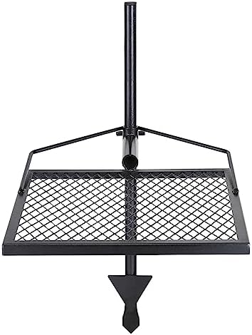 VEVOR Swivel Campfire Grill, Fire Pit Grill Grate over Fire Pits, Heavy Duty Steel Grill Grates, 360° Adjustable Open Fire Outdoor Cooking Equipment, Portable Camp Fire Racks for Camping Outdoor BBQ - Image 2