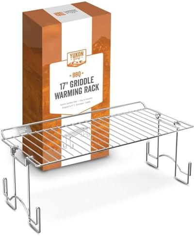 Yukon Glory 17 Inch Blackstone Griddle Warming Rack, Folds Flat, No Tools - Image 3
