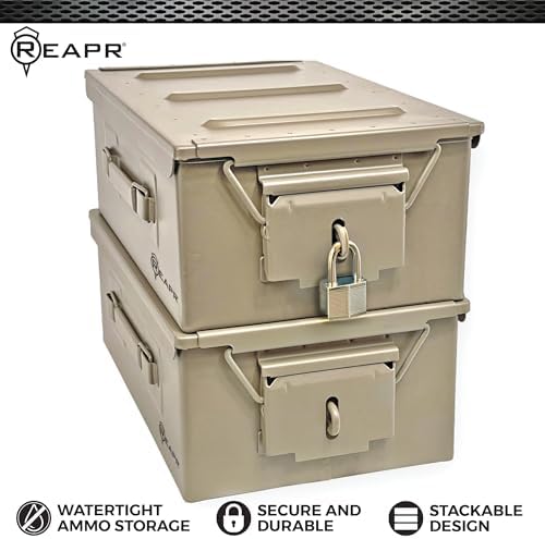 Reapr Steel Ammo Can, Heavy Duty Locking Metal Storage Box, Airtight - Image 4