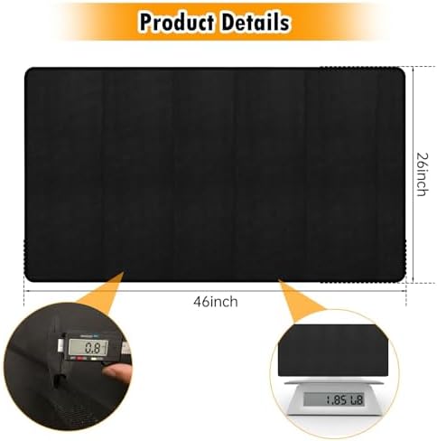 26x46inch Fireproof Hearth Mats for Fireplaces Fire Resistant Rectangle Fire Pit Mat,Fireproof Grill Pads,Under Grill Mat for Outdoor Charcoal, Smokers, Gas Grills, Deck and Patio Protective Mats - Image 3
