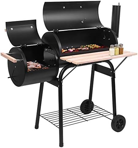 Outvita BBQ Charcoal Grill, Outdoor Patio Barbecue Cooker, Offset Smoker by Outvita