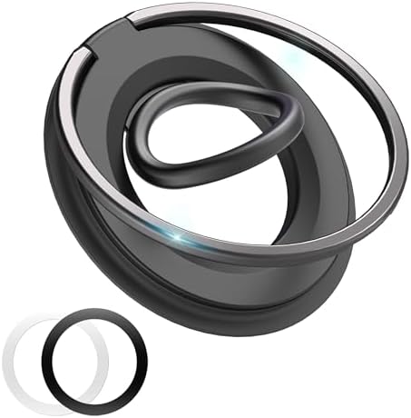 Magnetic Phone Grip for MagSafe Ring Holder, 360° Rotation Magnetic Phone Ring Grip Stand Finger Kickstand, Compatible with MagSafe Accessories for iPhone 17 Pro/Max 16/15 Air by Unknown
