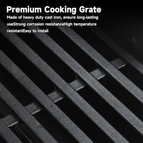 7524 Grill Grates Replacement for Weber Genesis 300 series,Genesis E310 E320 E330 S310 S320 S330 Gas Grill,19.5" x 12.9" Porcelain-Enameled Cast-Iron Cooking Grates for Weber Parts 7524 & 7528,2-Pack - Image 6