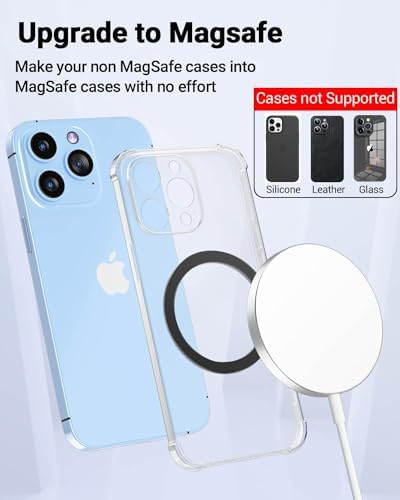 KALAPOP for Magsafe Ring - 10 PCS, Ultra-Thin(0.4mm) Magsafe Sticker, Compatible with iPhone 17/Air/16/15/14/13/12 Series, Samsung Galaxy, Google Pixel Series Black - Image 4