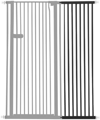 Lumizone Extra Tall Cat Gate Extension Kit 55.12" High 16.73" Wide Black by Lumizone