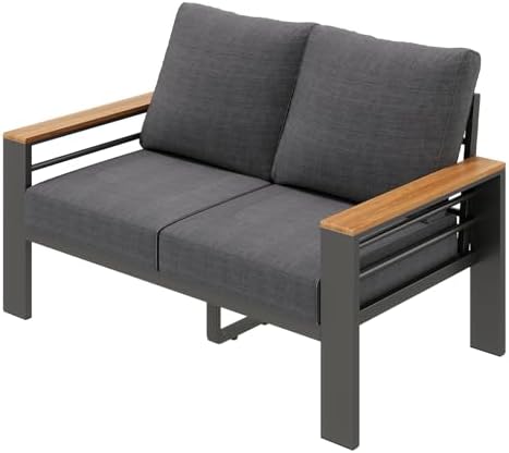 Aoxun Patio Furniture Set, Aluminum Outdoor Furniture with Oversized Seats by Aoxun
