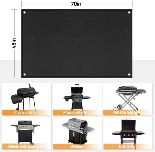 Grill Mat for Blackstone Griddle Accessories 28 & 36in, 70 x 48 x 0.04in - Image 2