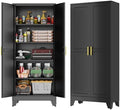 GAIOUS 71''Tall Metal Garage Storage Cabinet,File Cabinet with Door and Adjustable Shelves, Outdoor Steel Tool Cabinet for Home,Office,Warehouse,Garage,Black by GAIOUS