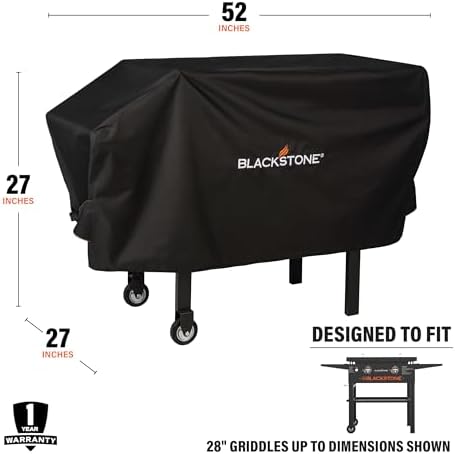 Blackstone® 5091 28 inch Griddle Cover, 52' W x 27' D x 27' H, Black - Image 3