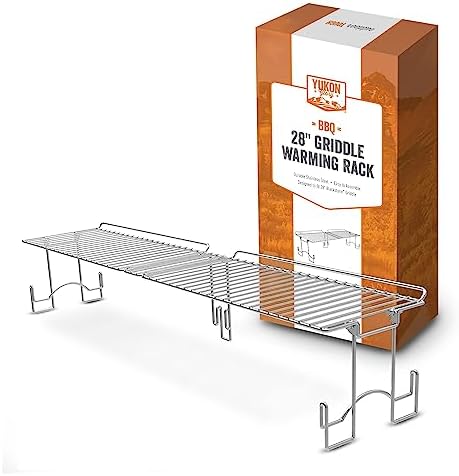 Yukon Glory 28 in Griddle Warming Rack, Clip-On, Fits Blackstone by YukonGlory