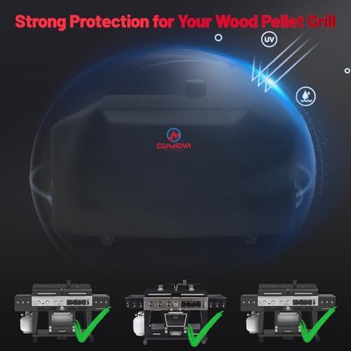 Comnova Grill Cover for Pit Boss Memphis Ultimate - 600D Wood Pellet Smoker Cover for Pitboss, 75 Inch Pellet Cover for Pit Boss Memphis Ultimate and Smoke Hollow 4 in 1 Gas Charcoal Combo Grill - Image 4