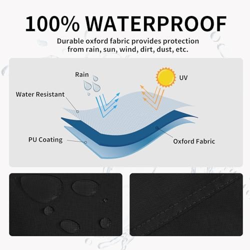 Easy-Going Stand-Up Patio Heater Cover, 95"H x 34"D x 19"B, Black - Image 3