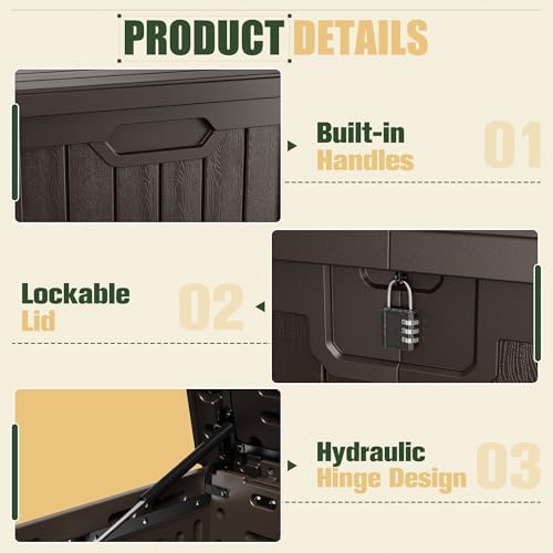 JUMMICO HDPE 250 Gallon Deck Box Double-Wall with Divider - Image 2