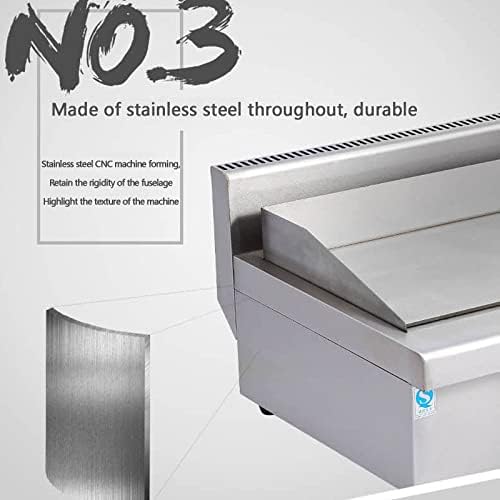Double Gas Griddle Grill Smooth LPG Commercial Stainless Steel Heavy Duty Restaurant Outdoor Griddle Gas Baking Plate Burger Grill Large Non-Stick Burners Flat Hot Plate for Home and Commercial,718 - Image 6