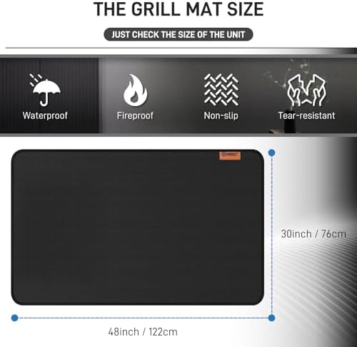 48 ×30 inch Under Grill mat for Outdoor Grill, Double-Side Fireproof & Heat-Resistant Outdoor Grill Mat, Protective Mat for Patio, Courtyard, Tabletop, Outerdoor BBQ Fire Pit Fireplace Mat - Image 2