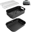 Cooking Pot & Combo Crisper Basket Replacement for Ninja Foodi FG551/DG551/DG651 Smart XL Indoor Grill, Non-Stick Grill Basket, Griddle Pan w/Stainless Steel Air Fryer Rack for Ninja Foodi Accessories by Unknown