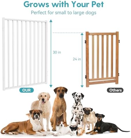 No Pawblems Full Metal Dog Gate Extension, 30" Tall Foldable Panels - Image 4