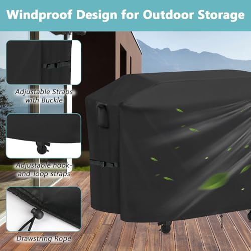60" Grill Cover for Nexgrill Daytona 720-1057 3-Burner Griddle - Image 5