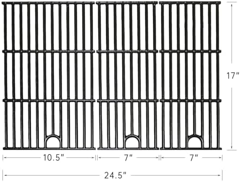 Hongso 17" Grill Grates Replacement Parts for Charbroil Performance 4 Burner 463365021, 463366022, 463351021, 463365522, 463350521 Models, Original P/N G426-0005-W1 G426-0004-W1 - Image 2