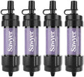 Sawyer Products SP3504 Mini Water Filtration System, Filter and Cleaning Plunger only, 4-Pack, Purple by SawyerProducts