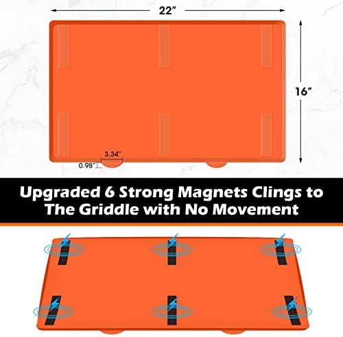 Blackstone 22" Griddle Mat Silicone with Magnetic Protective Cover - Orange - Image 2