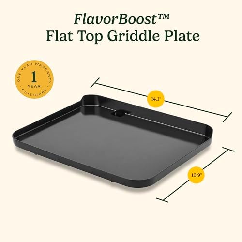 Cuisinart FlavorBoost™ Flat Top Griddle Plate, Ceramic Nonstick Cast Aluminum Griddle Insert for FlavorBoost® Outdoor Electric Grill, Even Heating Flat Top Grill Plate for Breakfast, Burgers, and More - Image 7