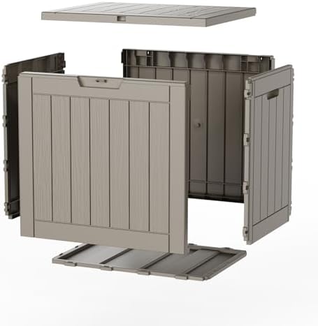 40 Gallon Resin Deck Box, Outdoor Storage Box, Waterproof UV Resistant Lockable，Weatherproof Organizer for Patio Furniture Cushions, Pool Accessories, Garden Tools, Indoor & Outdoor Use, Grey - Image 6