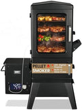 Pellet Smoker with Cover, Electric Wood Pellet Smoker Grill With Meat Probe and Hook, 616 Sq in Cooking Area LED Display Temperature Control, Outdoor Cooking, Patio, Garden Barbecue by Unknown